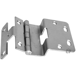 #376 Five Knuckle Overlay Institutional Hinge, Brushed Chrome