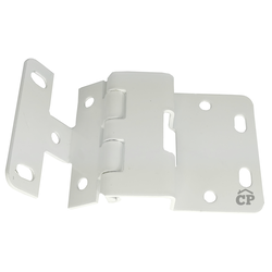 #376 Five Knuckle Overlay Institutional Hinge, Gloss White