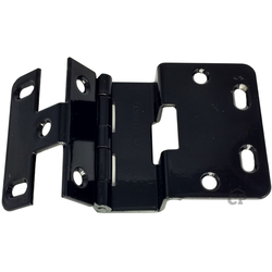 #74 Five Knuckle Overlay Institutional Hinge, Black Powder Coat