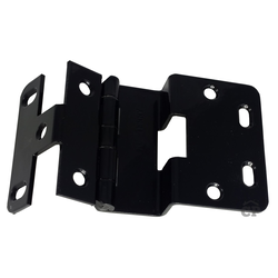 #76 Five Knuckle Overlay Institutional Hinge, Black Powder Coat