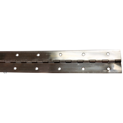 1-1/2 Inch Continuous Piano Hinge 72 Inch Long, Nickel, Plated Steel