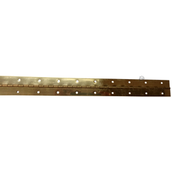 2 Inch Continuous Piano Hinge 72 Inch Long, Brass Plated Steel