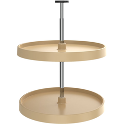 20 Inch Diameter Value Line 2-Shelf Full Circle Lazy Susan Set, Almond