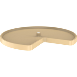 32 Inch Diameter Kidney Shape Value Line Single Shelf Corner Lazy Susan Only (Bottom Mount Post Sold Separately), Almond