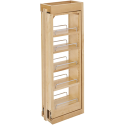 22% OFF 6 Inch Width Wood Kitchen Wall Cabinet Filler Pull-Out Organizer, for 33 Inch Height, Natural, Min. Cabinet Opening: 6-1/8" W x 11-3/8" D x 33-1/8" H