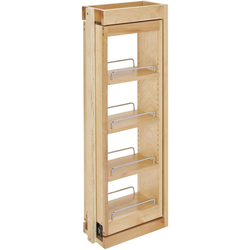 22% OFF 6 Inch Width Kitchen Cabinet Wall Filler Pull-Out Organizer with Soft-Close Slides, 33 Inch Height, Natural, Min. Cabinet Opening: 6" W x 11-1/8" D x 33" H