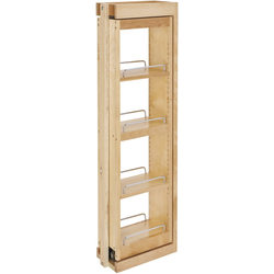 22% OFF 6 Inch Width Kitchen Cabinet Wall Filler Pull-Out Organizer with Soft Close Slides, 39 Inch Height, Natural, Min. Cabinet Opening: 6" W x 11-1/8" D x 39" H