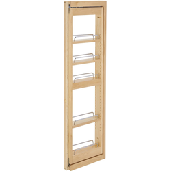 22% OFF 3 Inch Width Wood Kitchen Wall Cabinet Filler Pull-Out Organizer with Soft-Close Slides, for 42 Inch Height, Natural, Min. Cabinet Opening: 3" W x 11-1/8" D x 42" H