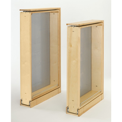 45 Inch Tall Wood Kitchen Cabinet Filler Pull-Out Organizer with Stainless Steel Panel (Right Handed), Natural, Min. Cabinet Opening: 6-1/8" W x 23-1/4" D x 44-5/8" H