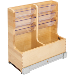 22% OFF 8-3/4 Inch Width L-Shape Reversible Under Sink Pull-Out Organizer for 24 Inch Vanity Sink Base Cabinets, Natural, Min. Cabinet Opening: 9-1/4"W x 19-1/2"D x 19-1/2"H