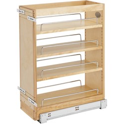 8 Inch Width Wood Vanity Base Cabinet Pull-Out Organizer , Natural, Min. Cabinet Opening: 8-1/4" W x 19-1/4" D x 25-3/4" H