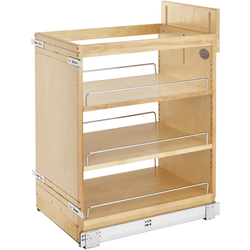  Rev A Shelf Wood Kitchen Base Cabinet Pull-Out Organizer with Blumotion Soft-Close Slides, Min. Cabinet Opening 14-1/2 Inch Width x 21-3/4 Inch Depth x 25-5/8" Height, Maple 