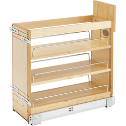 22% OFF 8 Inch Width Wood Kitchen Base Cabinet Pull-Out Organizer with Blumotion Soft-Close Slides for Drawer/Door Cabinets, Natural, Min. Cabinet Opening: 8-1/2" W x 22" D x 19-1/2" H