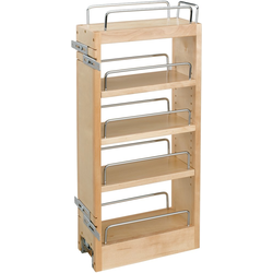 Rev A Shelf Wood Pull-Out Hood Organizer with Adjustable Shelves, Natural, Min. Cabinet Opening 5-1/2 Inch x 11 Inch depth x 23-1/8" Height, Maple 