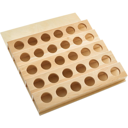 16 Inch K-Cup Custom Drawer Insert, Natural Wood