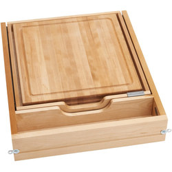 26% OFF 18 Inch Soft Close Knife and Cutting Board Drawer Kit, Natural Wood