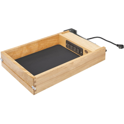15 Inch Charging Drawer only without Drawer Slides, Natural Wood