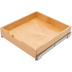 20 Inch Width Bottom Mount Pull-Out Drawer including Blumotion Soft-Close Undermount Slides, Drawer Size 21 Inch Length x 4 Inch Height, Natural Maple
