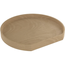 30% OFF 20 Inch Diameter D-Shape Wood Classic Single Shelf Corner Lazy Susan Only (Not-Drilled), Natural