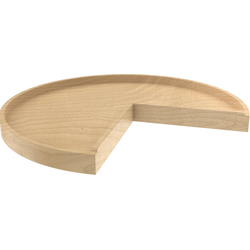 31 Inch Diameter Pie Cut Wood Classic Single Shelf Corner Lazy Susan Only, Natural