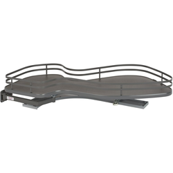 The Cloud 1 Tier Blind Corner Organizer, Blind Right, Min. Cabinet Opening 15 Inch Wide x 8 Inch High, Chrome/Gray