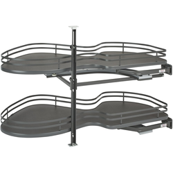 The Cloud 2-Tier Pull-Out Door Blind Corner Organizer, Blind Right, Minimum Cabinet Opening 21 Inch Width X 24-1/2 to 30-1/4 Inch Height, Orion Gray