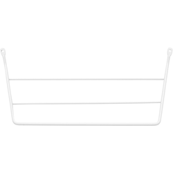 12.75W x 3.5D x 6.5H Inch Door Mount Towel Holder, White