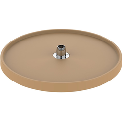 16 Inch Diameter Traditional Full Circle Single Shelf Lazy Susan, Post Sold Separately, Almond