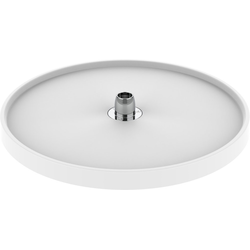 18 Inch Diameter Traditional Full Circle Single Shelf Lazy Susan, Post Sold Separately, White
