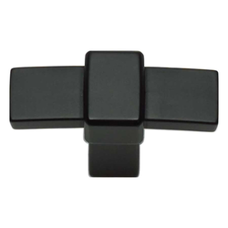 Buckle Up 1-13/16 Inch Diameter Black Cabinet Knob