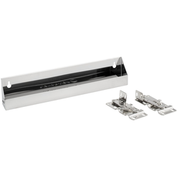  Stainless Steel Slim Tip-Out Tray including Hinges for 16-1/4 Inch Minimum Cabinet Opening Width, 14-1/4 Inch Length x 1.69 Inch Deep x 3 Inch Height, Silver 
