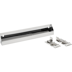  Stainless Steel Slim Tip-Out Tray including Hinges for 18-1/4 Inch Minimum Cabinet Opening Width, 16 Inch Length x 1.69 Inch Deep x 3 Inch Height, Silver 