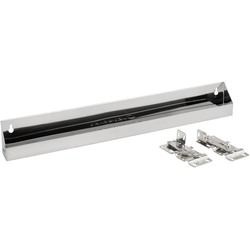  Stainless Steel Slim Tip-Out Tray including Hinges for 24-1/4 Inch Minimum Cabinet Opening Width, 22 Inch Length x 1.69 Inch Deep x 3 Inch Height, Silver 