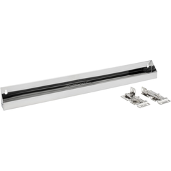  Stainless Steel Slim Tip-Out Tray including Hinges for 30-1/4 Inch Minimum Cabinet Opening Width, 28 Inch Length x 1.69 Inch Deep x 3 Inch Height, Silver 