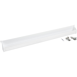 Trim to Size Tip-Out Tray, 36 Inch Length x 1-11/16 Inch Depth including One Pair Soft-Close Hinges and End Caps, White Polymer