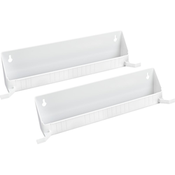14 Inch Tip-Out Trays with Tab Stops, White