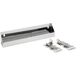  Stainless Steel Tip-Out Tray including Hinges for 15-1/4 Inch Minimum Cabinet Opening Width, 13 Inch Length x 2.13 Inch Deep x 3 Inch Height, Silver 