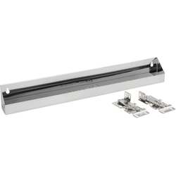 Stainless Steel Tip-Out Tray including Hinges for 24-1/4 Inch Minimum Cabinet Opening Width, 22 Inch Length x 2.13 Inch Deep x 3 Inch Height, Silver 