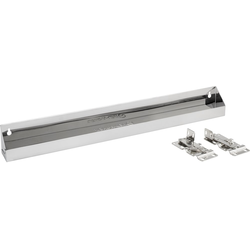  Stainless Steel Tip-Out Tray including Hinges for 27-1/4 Inch Minimum Cabinet Opening Width, 25 Inch Length x 2.13 Inch Deep x 3 Inch Height, Silver 