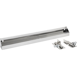  Stainless Steel Soft Close Tip-Out Tray including Hinges for 27-1/4 Inch Minimum Cabinet Opening Width, 25 Inch Length x 2.63 Inch Deep x 3 Inch Height, Silver 