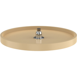 20 Inch Diameter Full Circle One Shelf Lazy Susan and Bottom Mount, Almond
