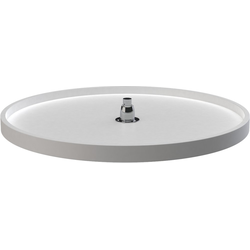 28 Inch Diameter Full Circle One Shelf Lazy Susan and Bottom Mount, White