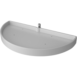 Rev-A-Shelf 6881-33-11-52, Lazy Daisy 1-Shelf, 33 Inch Diameter, Half-Moon Pivot and Pull-Out Lazy Susan, Minimum Cabinet Opening Width-16-1/8 Inch, White Polymer