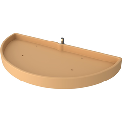Rev-A-Shelf 6881-33-15-52, Lazy Daisy 1-Shelf, 33 Inch Diameter, Half-Moon Pivot and Pull-Out Lazy Susan, Minimum Cabinet Opening Width-16-1/8 Inch, Almond Polymer