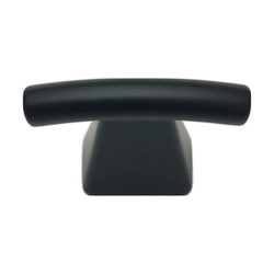 Fulcrum 1-1/2 Inch Diameter Black Cabinet Knob