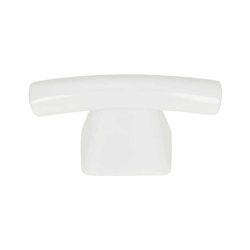 Fulcrum 1-1/2 Inch Diameter White Gloss Cabinet Knob