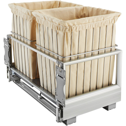 26% OFF 24 Inch Soft Close Wire Bin Hamper, Silver