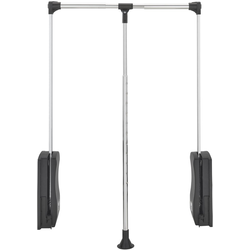 21-1/2, 26 Inch Width Pull-Down Closet Rod for Closet, Chrome/Black