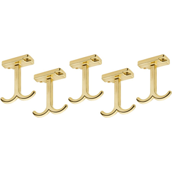 (5) Glideware Back-to-Back Hooks Only, Brass