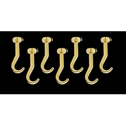 (7) Long Glideware Hooks Only, Brass